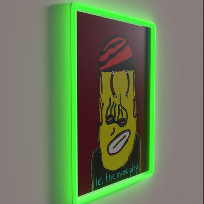 Let The Music Play Rgb Led Neon Sign Bedroom Abstract Wall Decor