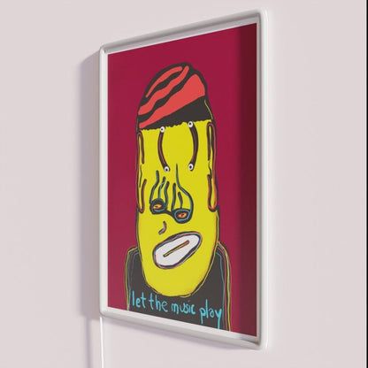 Let The Music Play Rgb Led Neon Sign Bedroom Abstract Wall Decor