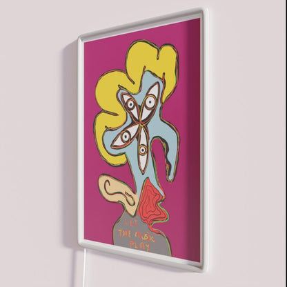 Let The Music Play Rgb Led Neon Sign Bedroom Wall Decor