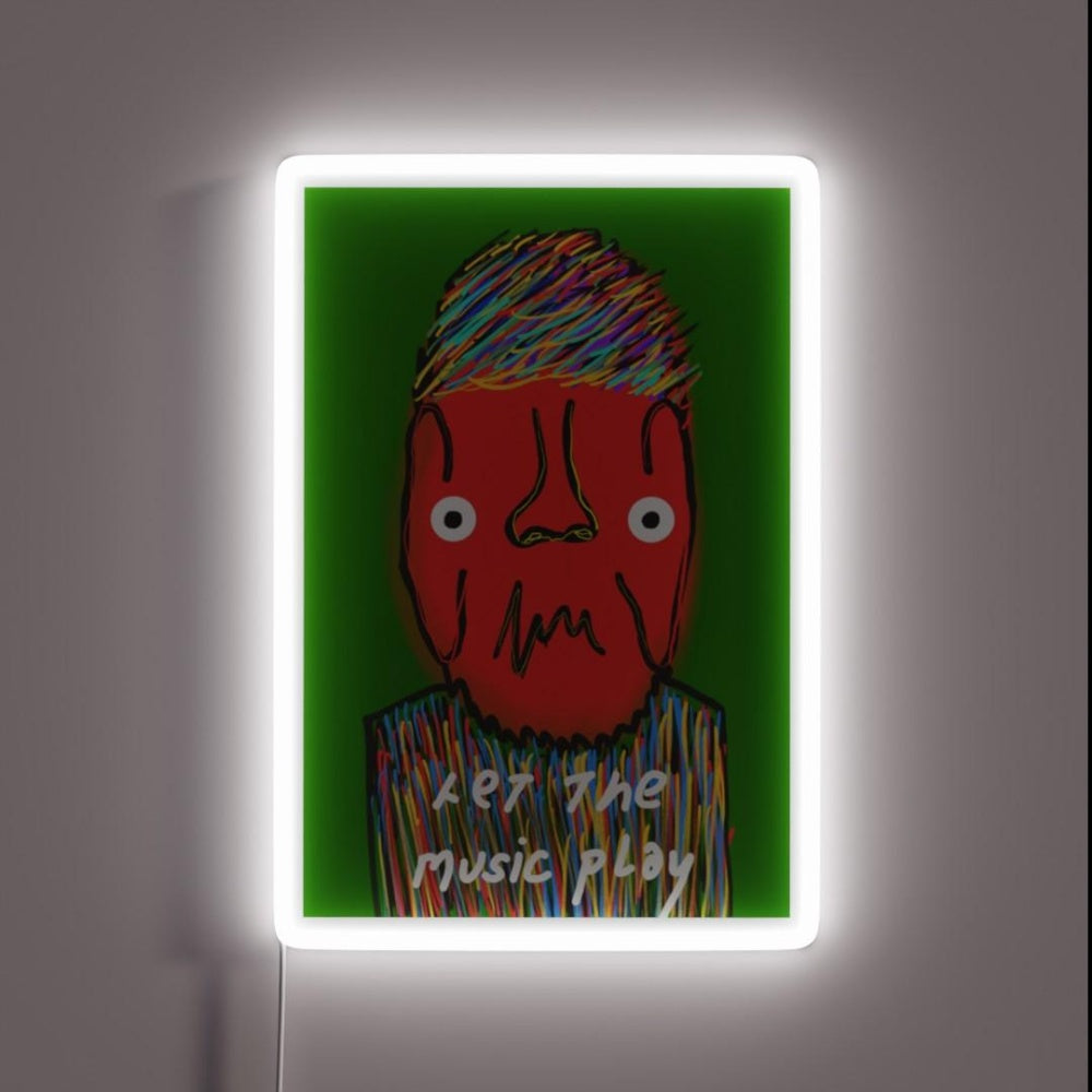 Let The Music Play Rgb Led Neon Sign Colorful Neon Sign