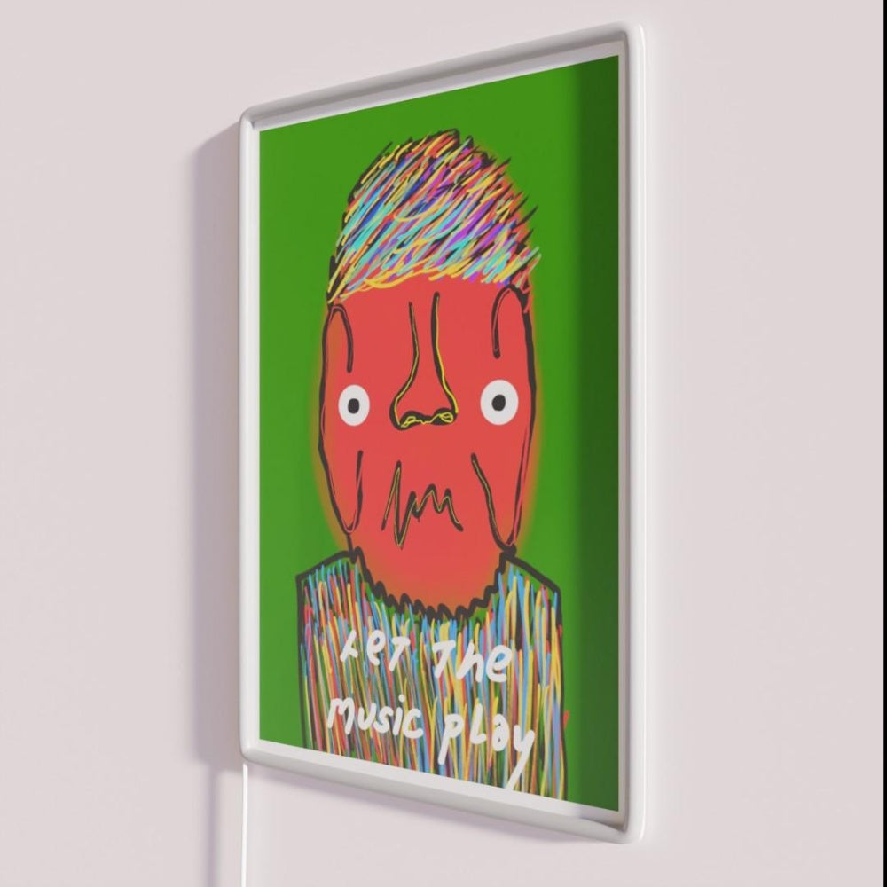 Let The Music Play Rgb Led Neon Sign Colorful Neon Sign