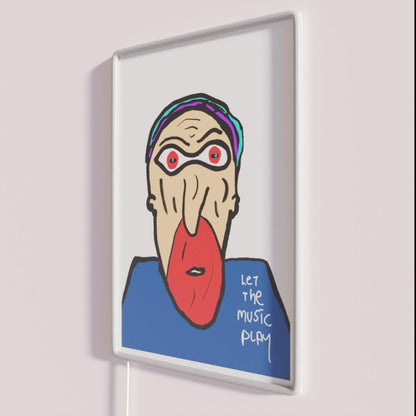 Let The Music Play Rgb Led Neon Sign Creative Neon Sign