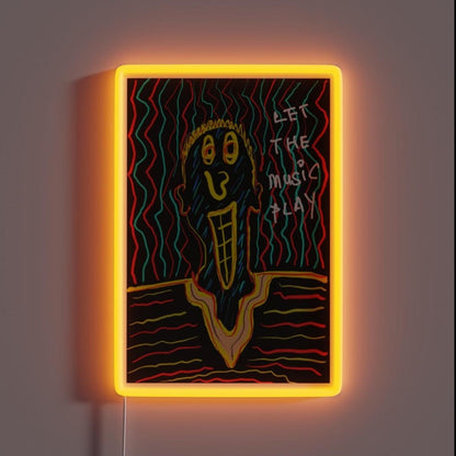 Let The Music Play Rgb Led Neon Sign Custom Art Neon