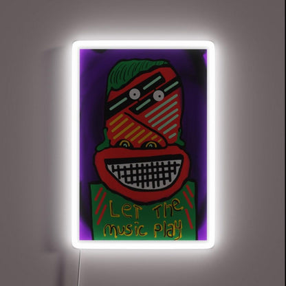 Let The Music Play Rgb Led Neon Sign Custom Neon Wall Art