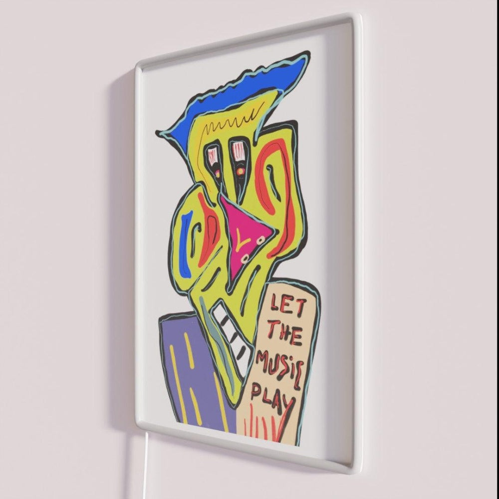 Let The Music Play Rgb Led Neon Sign Custom Wall Decors