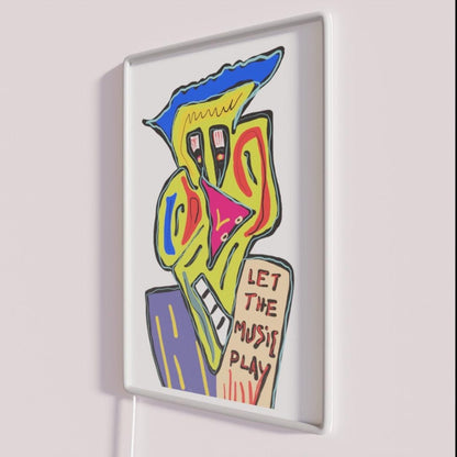 Let The Music Play Rgb Led Neon Sign Custom Wall Decors