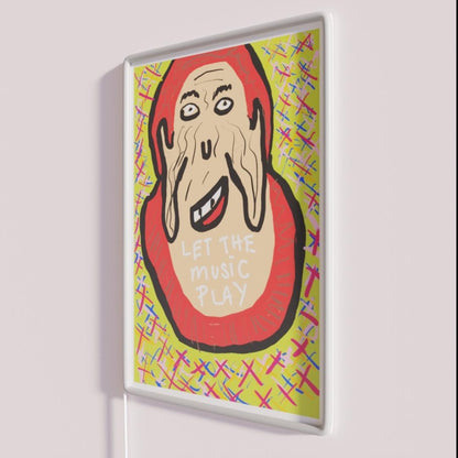 Let The Music Play Rgb Led Neon Sign Graphic Neon Sign