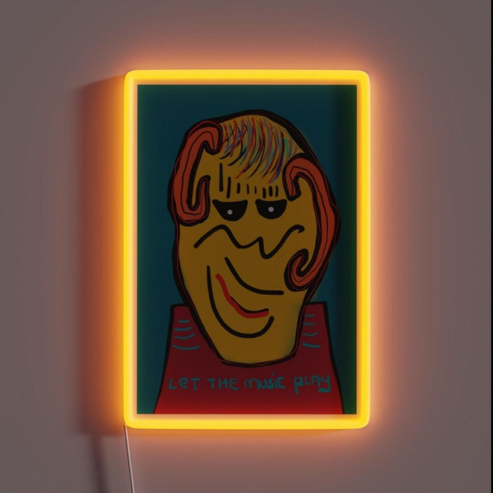 Let The Music Play Rgb Led Neon Sign Home Colorful Neon Sign