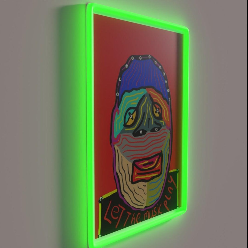 Let The Music Play Rgb Led Neon Sign Home Custom Art Neon