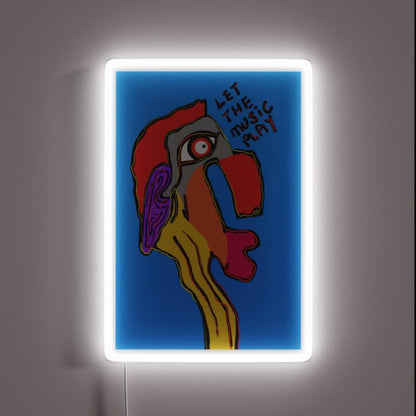 Let The Music Play Rgb Led Neon Sign Home Graphic Neon Sign