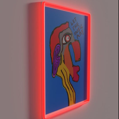 Let The Music Play Rgb Led Neon Sign Home Graphic Neon Sign