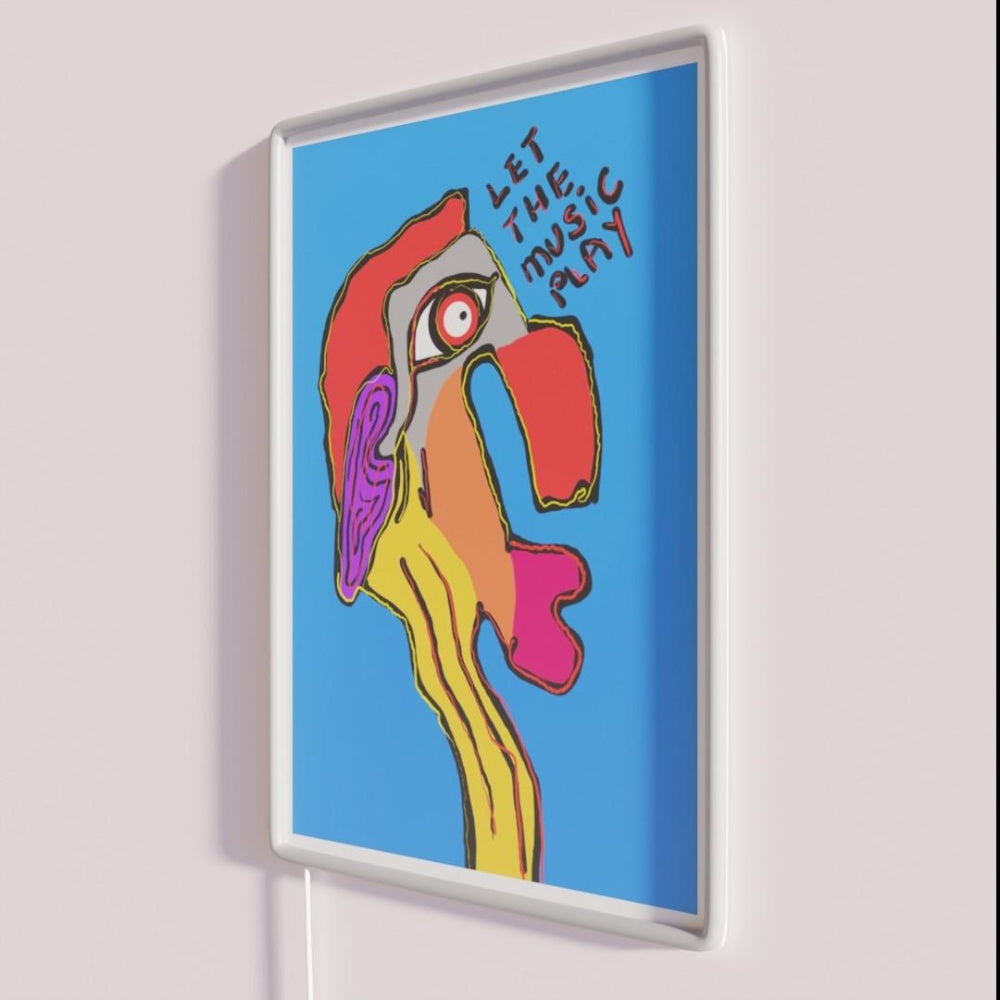 Let The Music Play Rgb Led Neon Sign Home Graphic Neon Sign