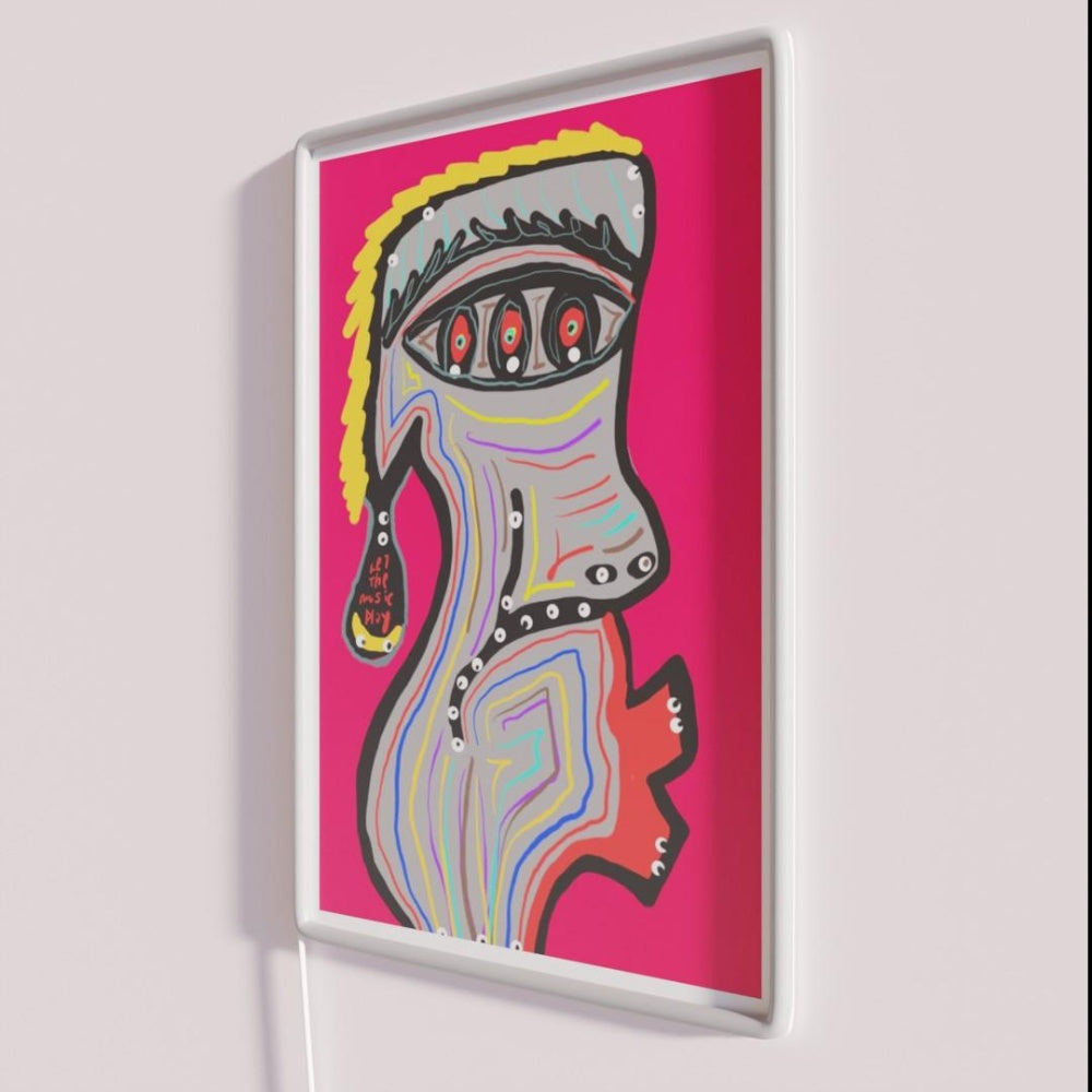 Let The Music Play Rgb Led Neon Sign Home Modern Neon Sign