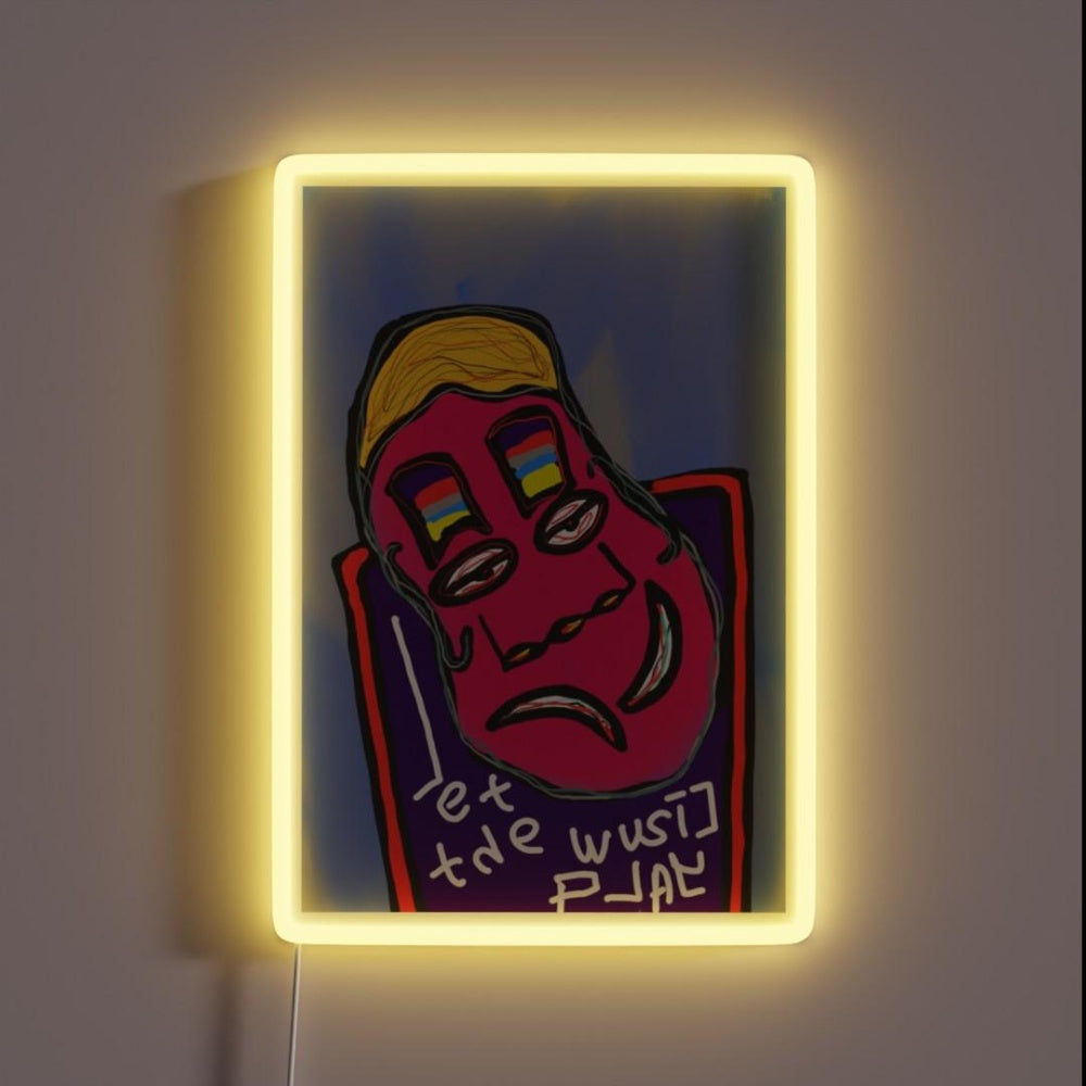 Let The Music Play Rgb Led Neon Sign Home Neon Art Decor