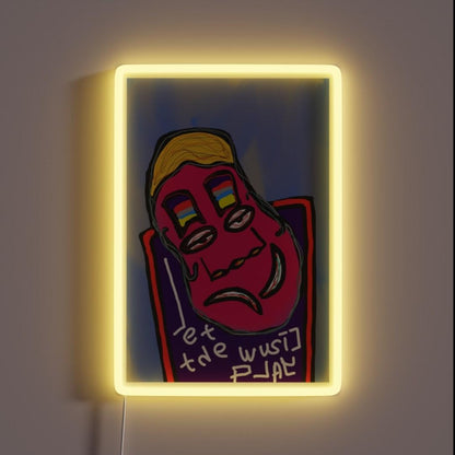 Let The Music Play Rgb Led Neon Sign Home Neon Art Decor