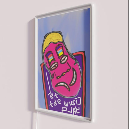 Let The Music Play Rgb Led Neon Sign Home Neon Art Decor