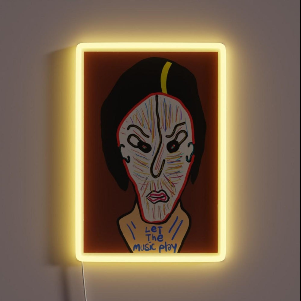 Let The Music Play Rgb Led Neon Sign Home Neon Sign Wall Art