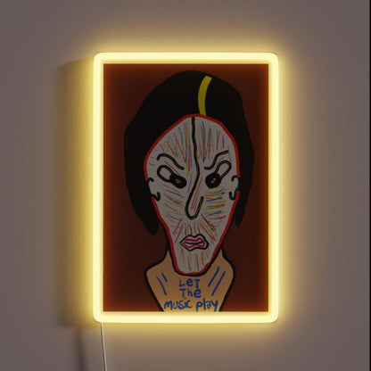 Let The Music Play Rgb Led Neon Sign Home Neon Sign Wall Art