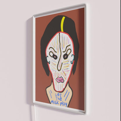 Let The Music Play Rgb Led Neon Sign Home Neon Sign Wall Art