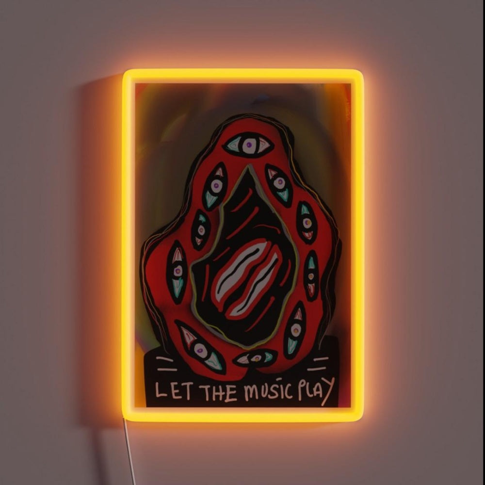 Let The Music Play Rgb Led Neon Sign Home Neon Wall Decor