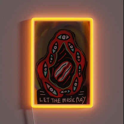 Let The Music Play Rgb Led Neon Sign Home Neon Wall Decor
