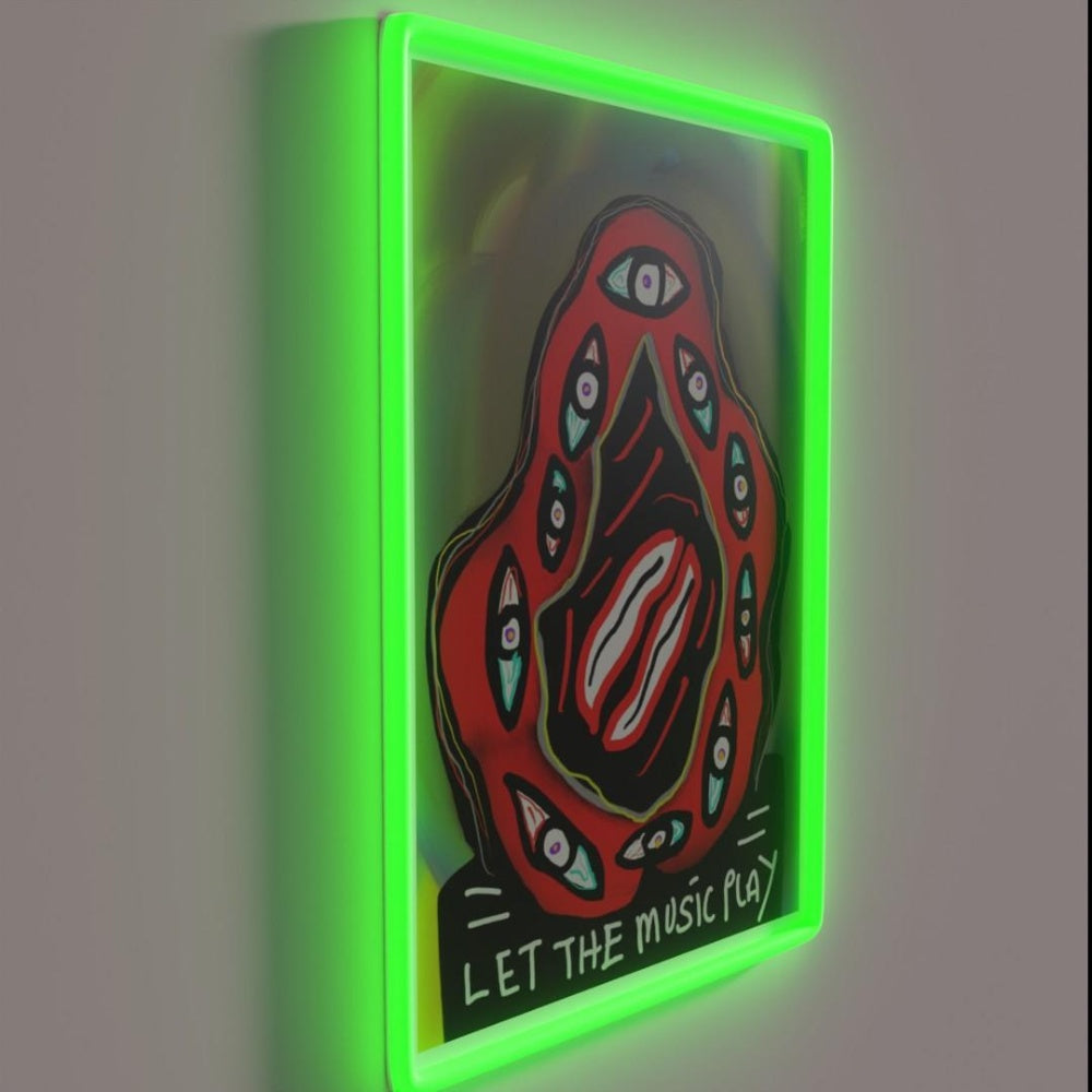 Let The Music Play Rgb Led Neon Sign Home Neon Wall Decor