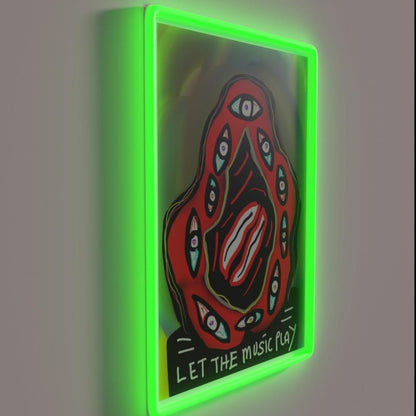 Let The Music Play Rgb Led Neon Sign Home Neon Wall Decor