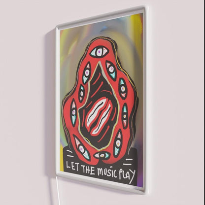 Let The Music Play Rgb Led Neon Sign Home Neon Wall Decor