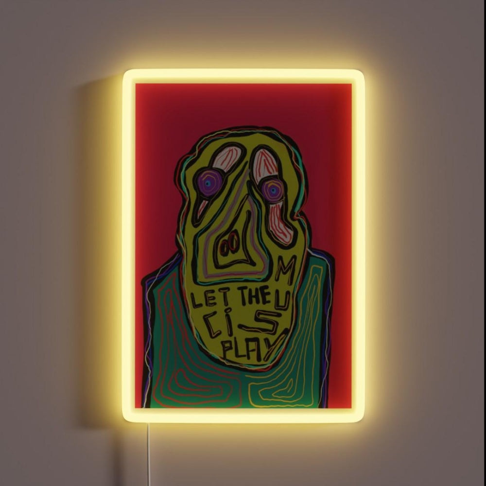 Let The Music Play Rgb Led Neon Sign Home Neon Wall Sculpture