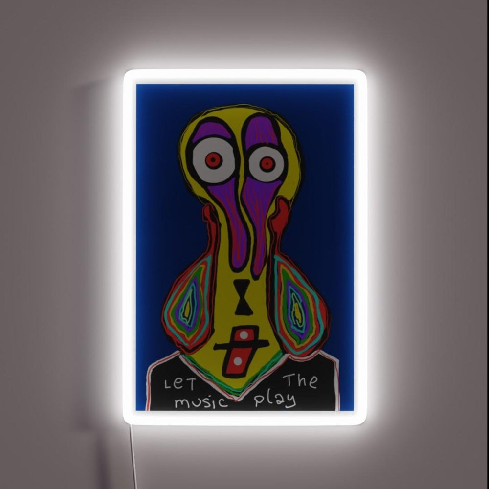 Let The Music Play Rgb Led Neon Sign Minimalist Neon Sign