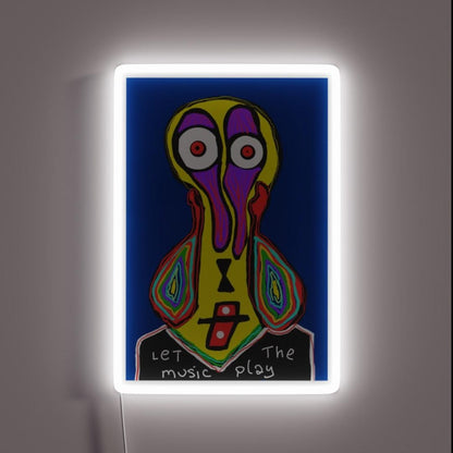 Let The Music Play Rgb Led Neon Sign Minimalist Neon Sign