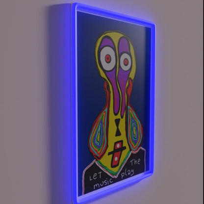 Let The Music Play Rgb Led Neon Sign Minimalist Neon Sign