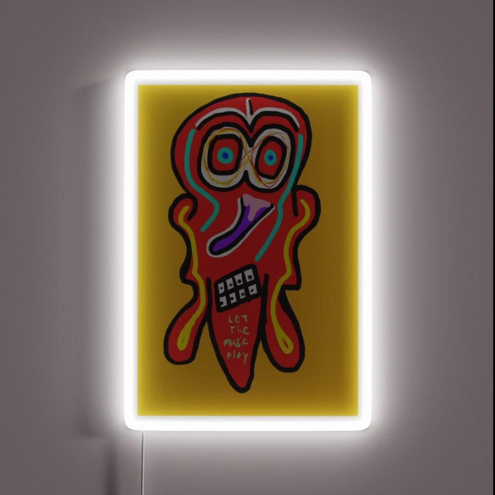 Let The Music Play Rgb Led Neon Sign Minimalist Wall Decor