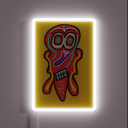 Let The Music Play Rgb Led Neon Sign Minimalist Wall Decor