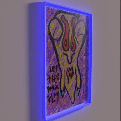 Let The Music Play Rgb Led Neon Sign Neon Art Decor