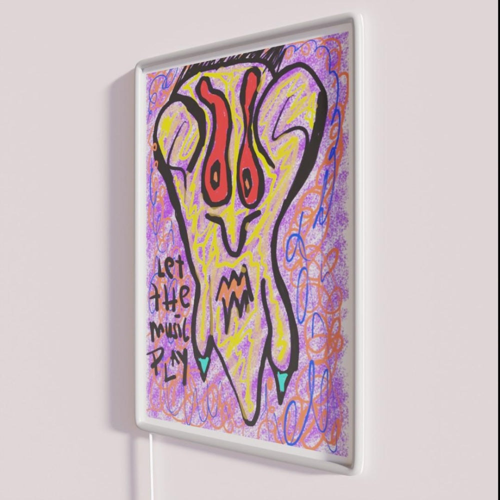 Let The Music Play Rgb Led Neon Sign Neon Art Decor