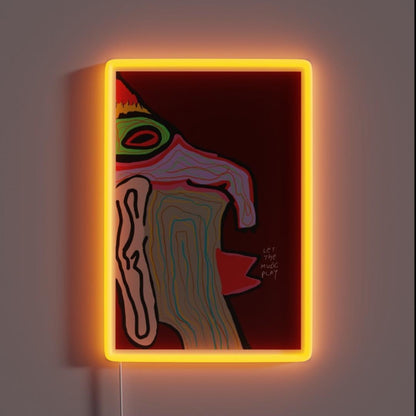 Let The Music Play Rgb Led Neon Sign Neon Sign For Studio