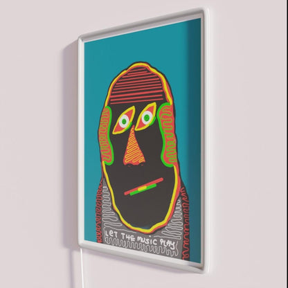 Let The Music Play Rgb Led Neon Sign Office Wall Decor