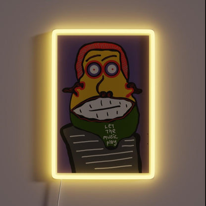 Let The Music Play Rgb Led Neon Sign Restaurant Aesthetic Neon Sign