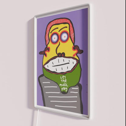 Let The Music Play Rgb Led Neon Sign Restaurant Aesthetic Neon Sign