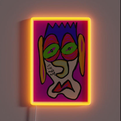 Let The Music Play Rgb Led Neon Sign Restaurant Colorful Neon Sign