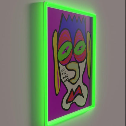 Let The Music Play Rgb Led Neon Sign Restaurant Colorful Neon Sign