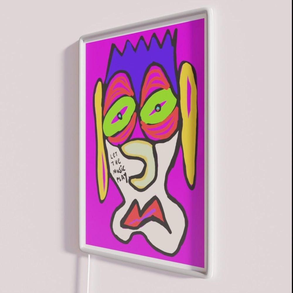 Let The Music Play Rgb Led Neon Sign Restaurant Colorful Neon Sign