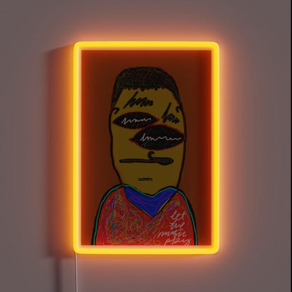 Let The Music Play Rgb Led Neon Sign Restaurant Led Art Neon