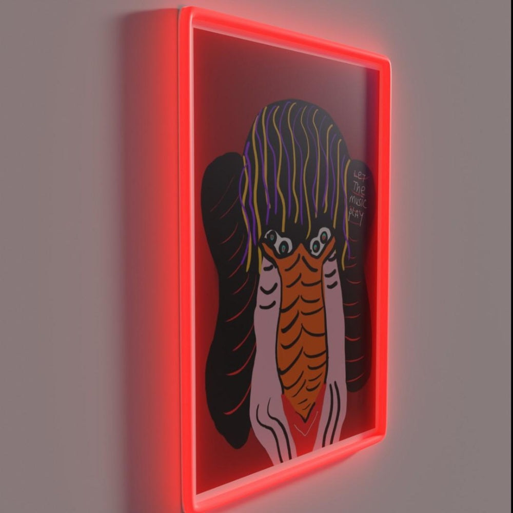 Let The Music Play Rgb Led Neon Sign Restaurant Neon Artwork Sign