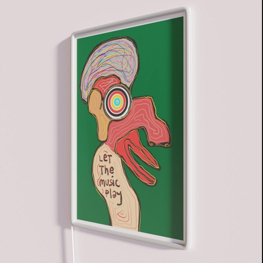 Let The Music Play Rgb Led Neon Sign Restaurant Unique Neon Sign