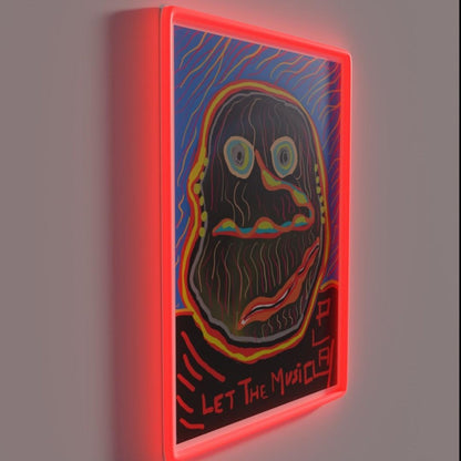 Let The Music Play Rgb Led Neon Sign Unique Neon Sign