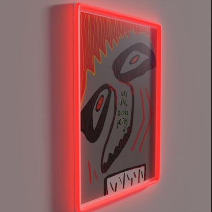 Let The Music Play Rgb Led Neon Sign Uv Printed Modern Neon Wall Art