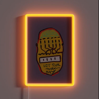 Let The Music Play Rgb Led Neon Sign Wall Aesthetic Neon Sign