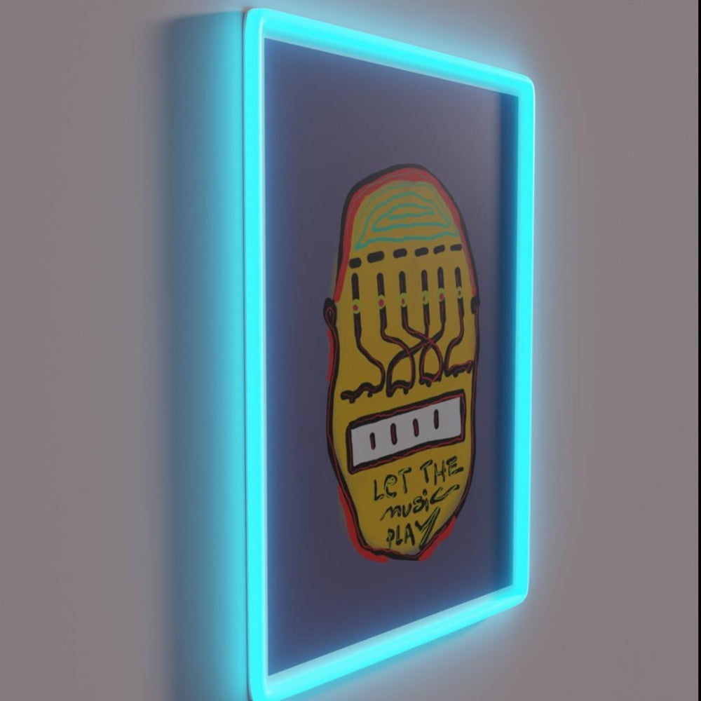 Let The Music Play Rgb Led Neon Sign Wall Aesthetic Neon Sign